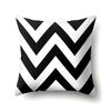 Polyester Pillowcase Black and White Printed Pillowcase Waist Cushion Cover Geometric Cushion Head Cushion Cover