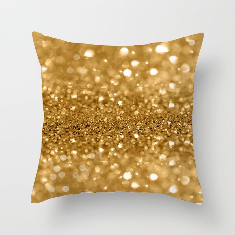 Nordic Style Modern Gold Pillowcase Home Pillow Light Luxury Sofa Pillow Cushion Cover