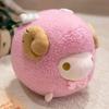 Purple Color Round Sheep Plush Doll Pink Color Sheep Plush Pillow  Home Decoration