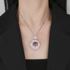 Jewelry Simulation Bird'S Nest Cut Fat Square Luxury Inlaid Pendant Necklace Main Stone 16 * 16