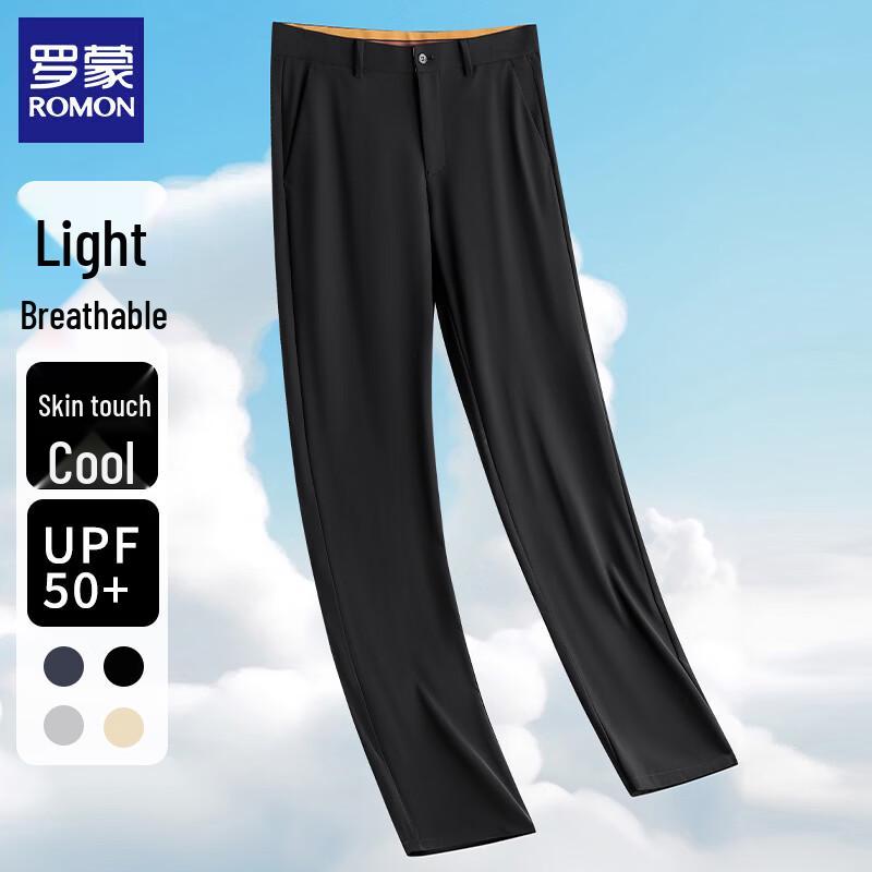 

ROMON Men s Ice Silk Straight Fit Casual Pants 31