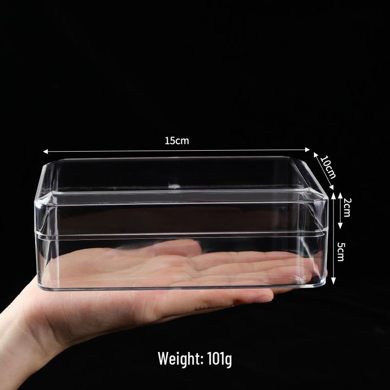 Transparent Square Acrylic Storage Box for Figures - Dustproof Food-grade Plastic, PS Wedding Candy Box with Lid
