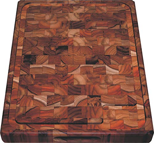 TRAMONTINA Extra Large Wooden End Grain Cutting Board, 50cm X 38cm, CHURRSCO