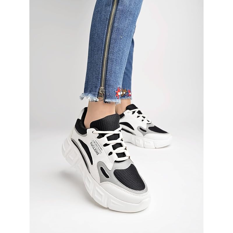 Shoetopia Casual Sporty Look Black Sneakers for Women & Girls /UK6 6 UK чёрный