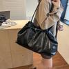 Borsa Tote in Pelle Lucida da Donna Grande Capacità Borsa a Spalla Borsa a Mano di Design alla Moda Uso Quotidiano Stile Classico