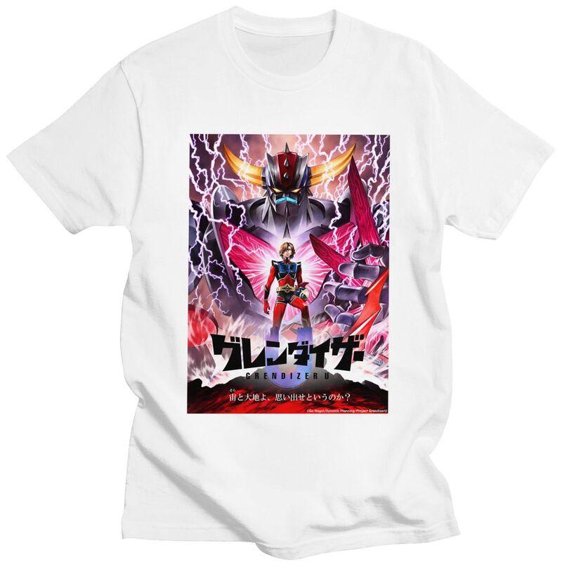 Custom UFO Robot Mazinger Z Tshirts for Men Short Sleeve Leisure T Shirt Grendizer Goldorak Tshirts Loose Fit 100 Cotton Tee