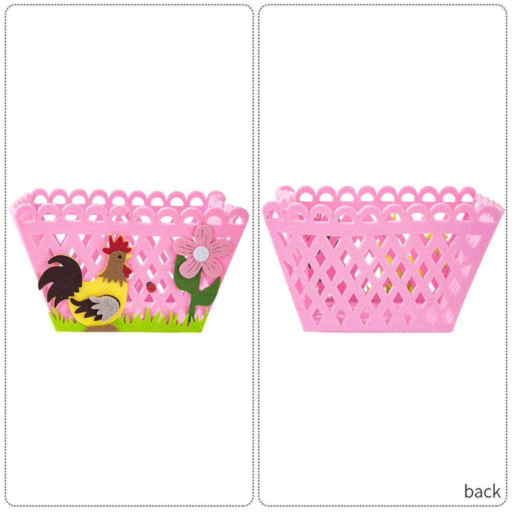 Easter Colorful Rooster Gift Storage Basket for Eggs and Candy Holder Vibranted Color Great for Easter Celebrations