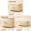 Cubic Flannel Storage Bag For Comforters And Clothing With Zipper For Bedroom And Travel Use
