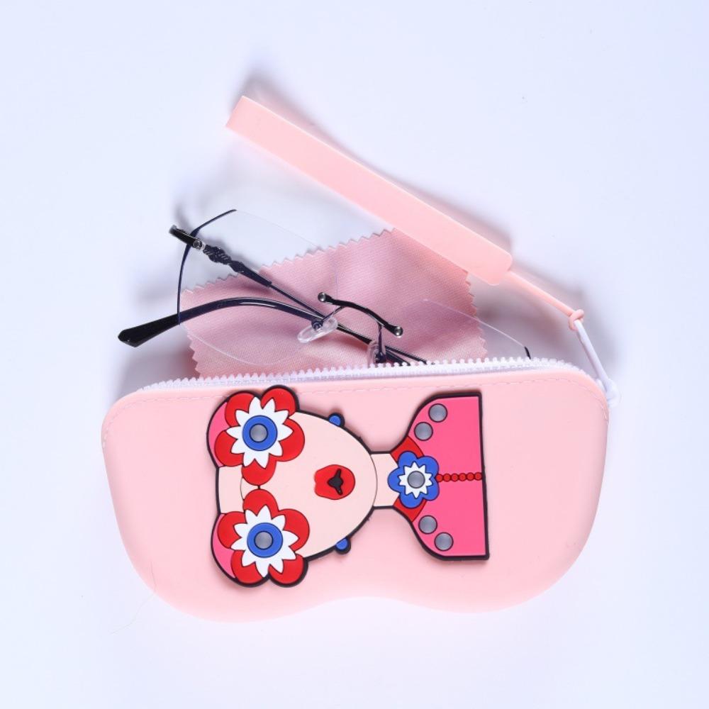 

Multifunctional Glasses Bag Dustproof Cosmetic Bags Portable Coin Purse рожевий