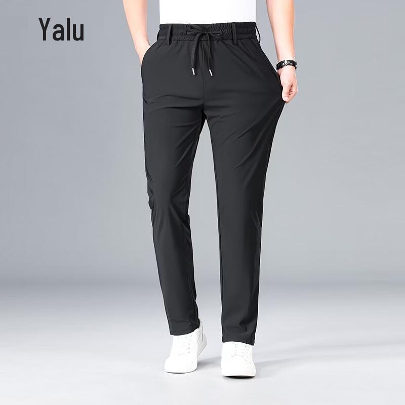Yalu Men s 2026 Summer Elastic Straight Sports Pants L