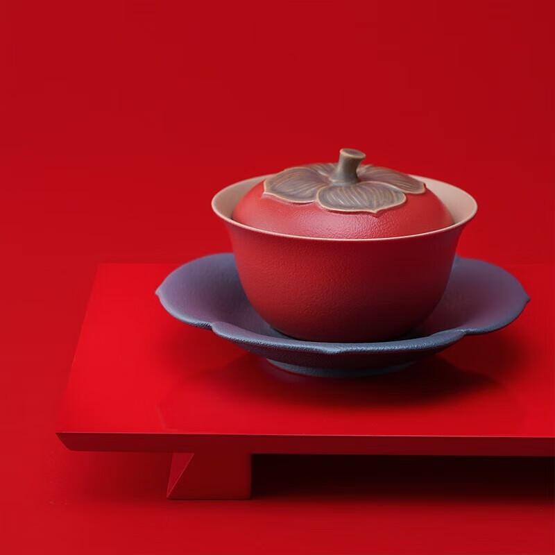 WanQianTang Vermilion Glaze Ceramic Kung Fu Tea Set