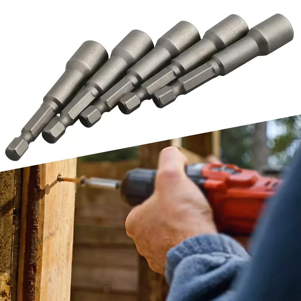 Nut Hex Socket Screw Roofing Setter Tech Tek Tool 5Pcs 8 Cladding Drill Driver Magnetic Hot Sale New Practical