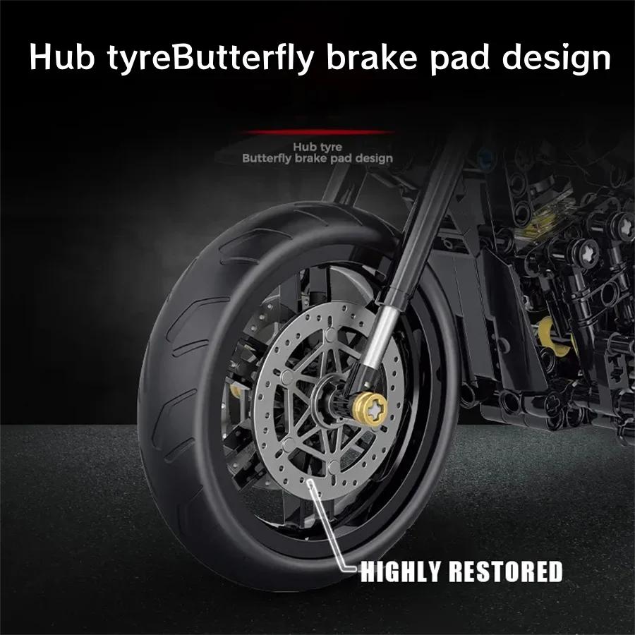NEW Technical Motorcycle Assemble Model Duke Harleys Motorbike Racing Car Building Blocks Bricks Toys Christmas birthday gifts