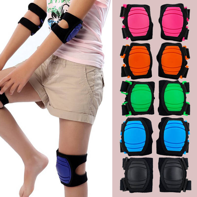 Kinder Holing Knieschoner Roller Softshell Knieschoner Ellenbogenschoner Verstellbares Laufrad Fahren Rollschuhlaufen Schutzausrüstungsset