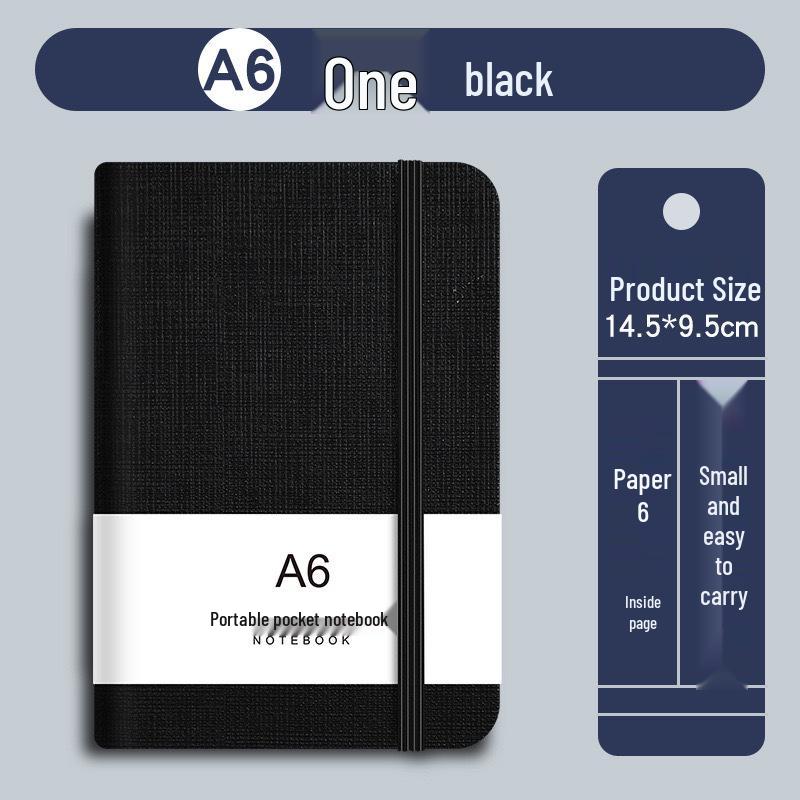 A7 Portable Laptop Notebook - Cute English Planner, Pocket-Size for Students, Japanese/Korean Style A6 Notepad