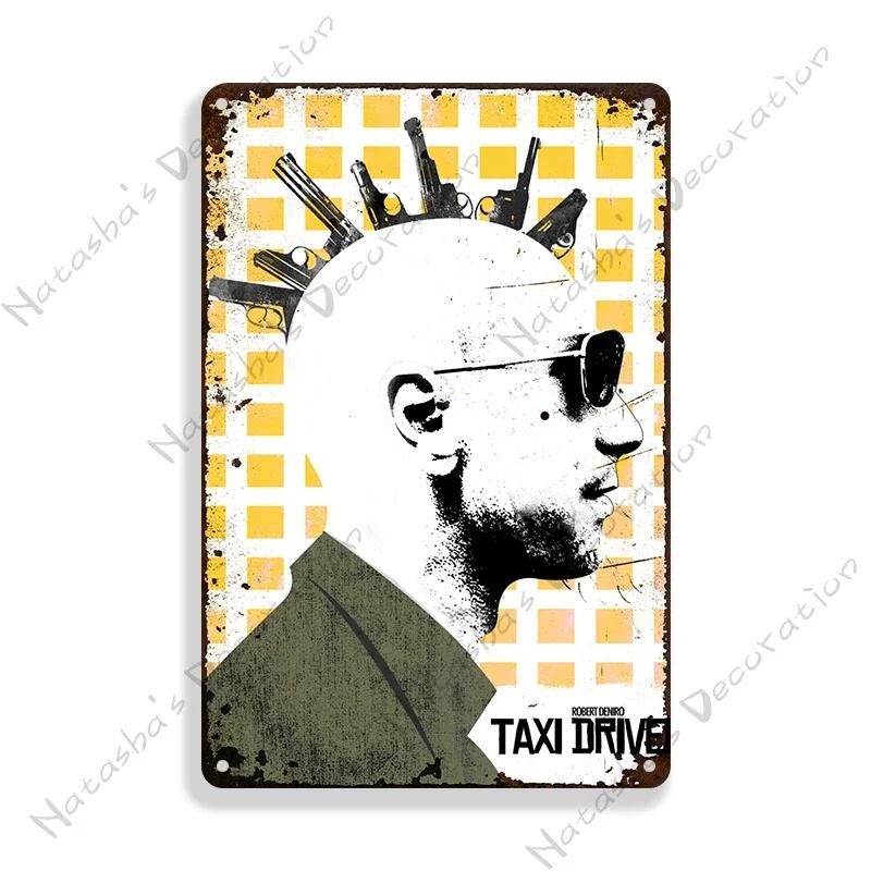 Taxi Driver Klassiker Film Metallschild Retro Metall Blechschild Vintage Poster Bar Garage Metallschilder Industrielle Deko Wandplatte