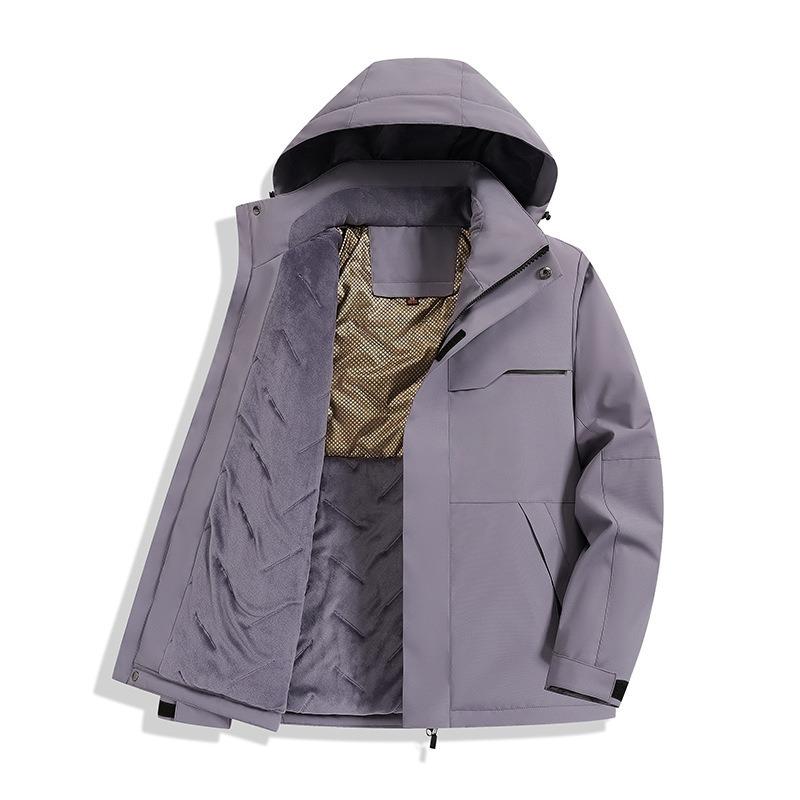 Graphene inner thickened cotton-padded clothes are cold-proof and warm in winter, windproof and waterproof outdoor mountaineering suits, couple coats.