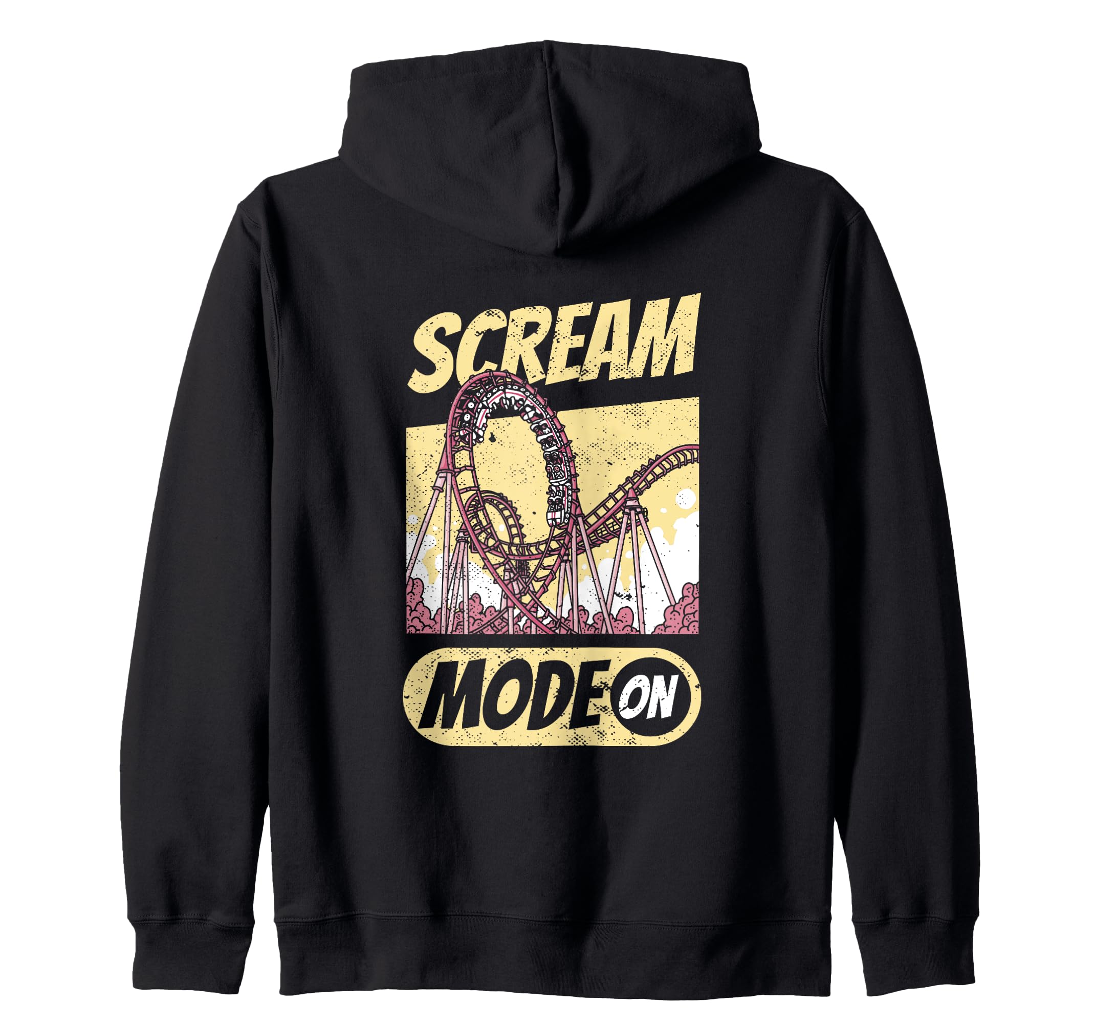 Scream Mode On Rollercoaster Zip Hoodie