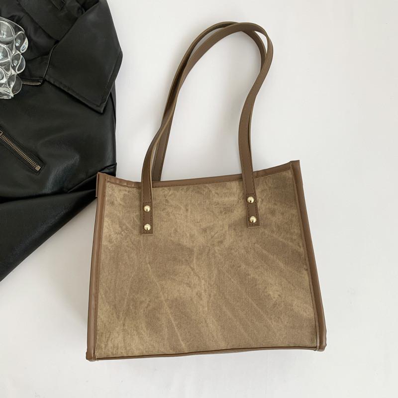 Stylish Large Capacity Single Shoulder Bag For Women Trendy Casual Vintage Tote