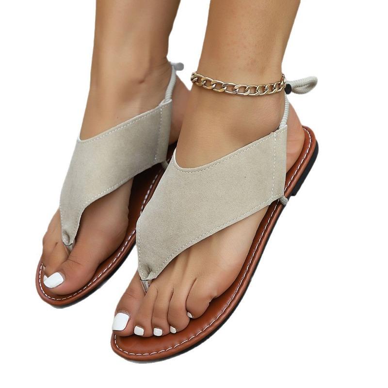 Mezzie flat casual sandals women's summer new fashion large size beach sandals