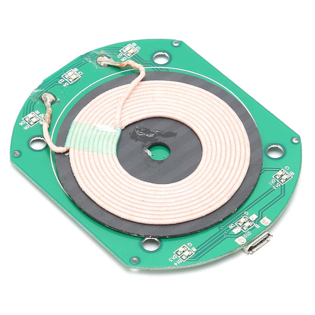 5W Qi Wireless Charger Module PCBA Circuit Board Coil Wireless Charging Micro USB Port