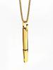 European Luxury Titanium Steel Pendant Necklace: Elegant Meditation Whistle for Calming and Versatile Hip Hop Fashion.