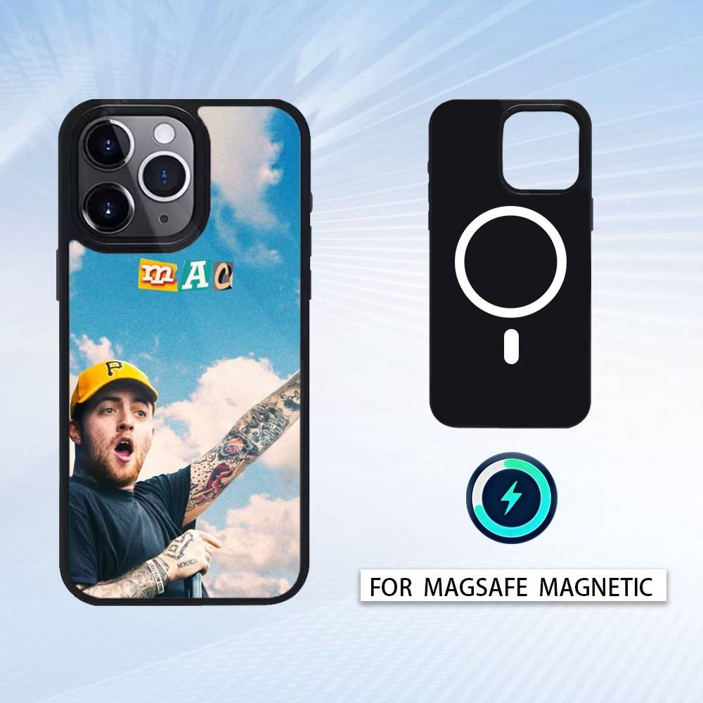 Rapper M-Mac Miller Cool Phone Case Magnetic For iPhone17 16 15 14 13 12 Pro Max For Magsafe Wireless Charging Cover