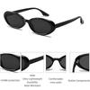 1PC Vintage Oval Sunglasses Women Luxury Brand Designer Small Oval Sun Glasses Retro Black Red Glasses Ladies UV400 Eyewear
