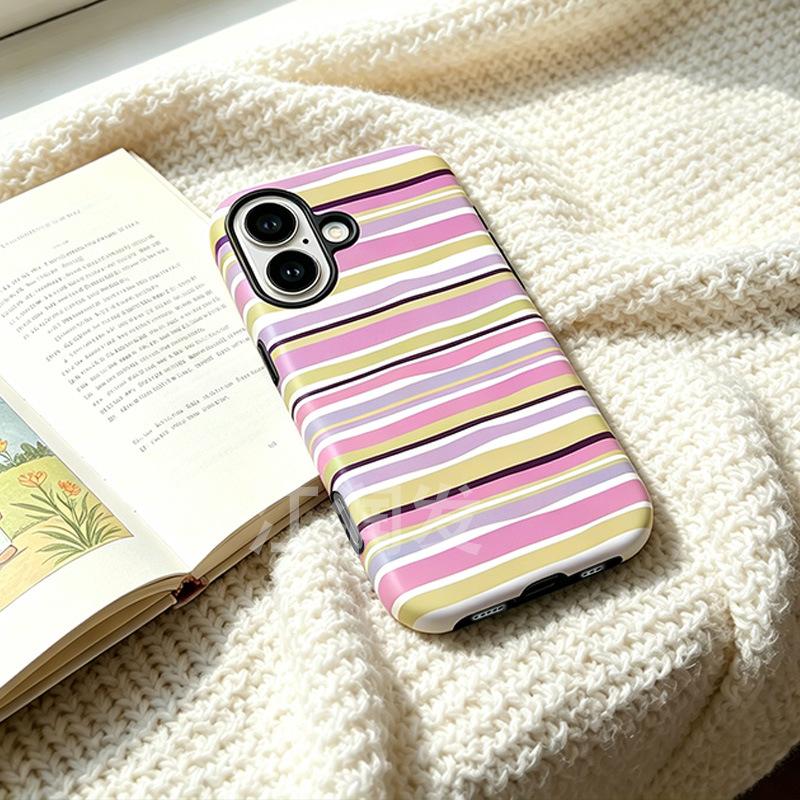 Stripe Compatible Apple 17 Phone Case, IPhone 16 Film 2-in-1 15 Anti Drop Film Phone Case, 13