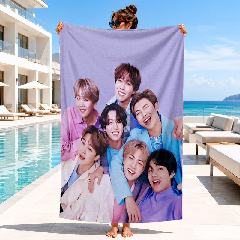 K-pop music group Beach Towel, Microfiber Beach Towel, Perfect For Pool, Beach, Travel, Home Decor Beach Party Fan gifts