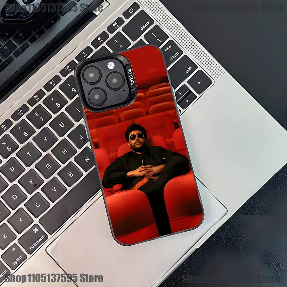 Coque de téléphone XO The W-Weeknd Pour iPhone 17,16,15,14,13,12,11,Pro,XS,Max,Plus,Mini,SE Noir Bonbon Mat Housse antichoc