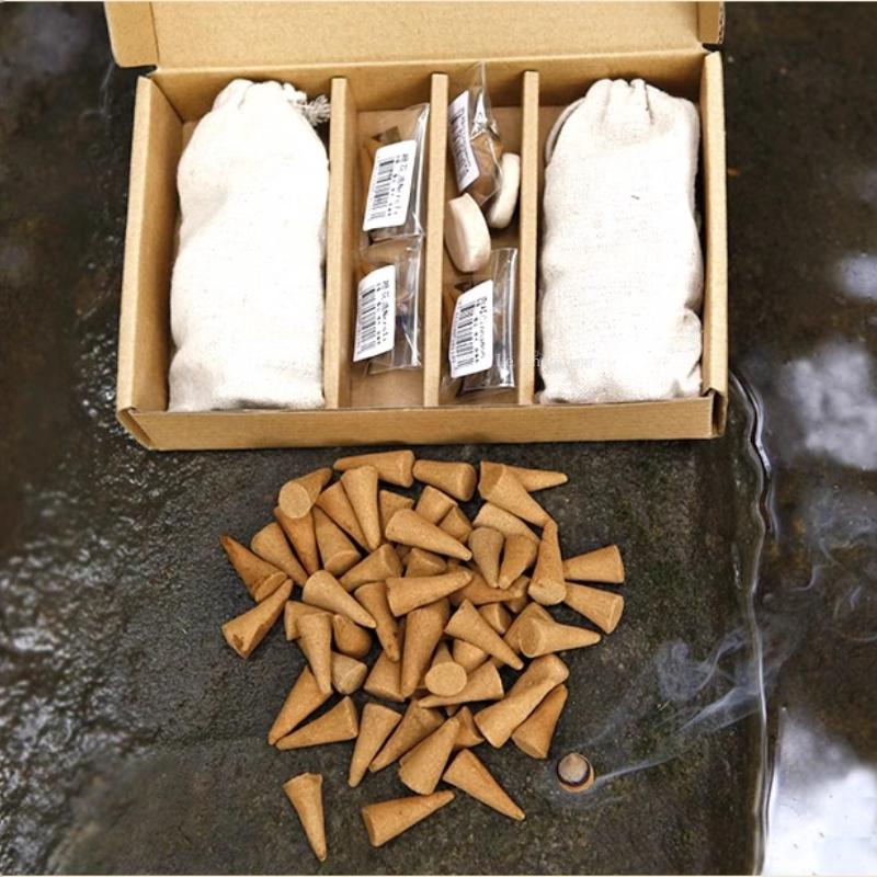 Tapered Incense Sandalwood Himalaya Natural Ingredients Backflow Incense Household Indoor Air Purification and Soothing Spirit