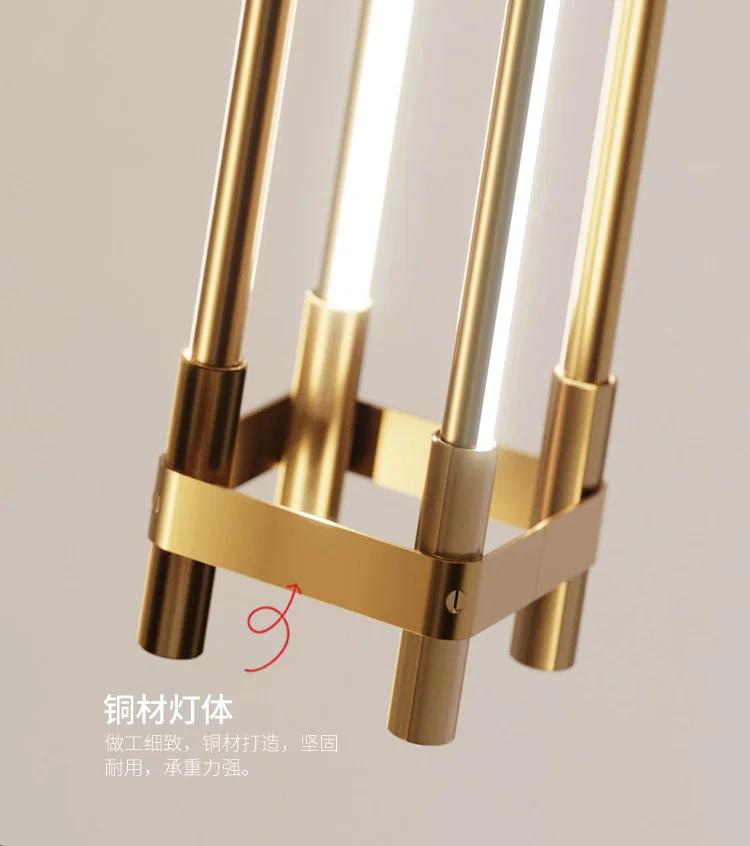 Simple Living Room Dining Room Bar All Copper Lamps Postmodern Light Luxury Bedroom Bedside Small Chandelier