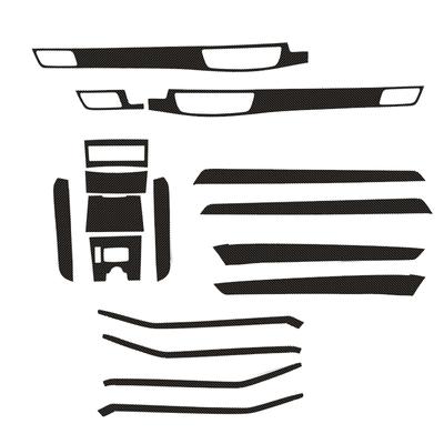 NEUES Innen-Armaturenbrett-Gangschalttafel-Abdeckungs-Türarmlehnen-Aufkleber-Set LHD-Vinyl, passend für Mercedes Benz E-Klasse W212