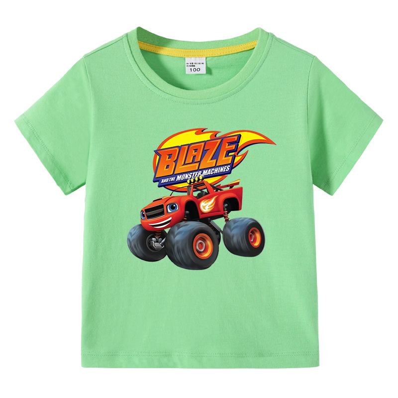 Blaze And The Monster Machines Cartoon Kids Funny T-Shirts Baby Boys Cool Summer T Shirt Children Tops Girls Clothes