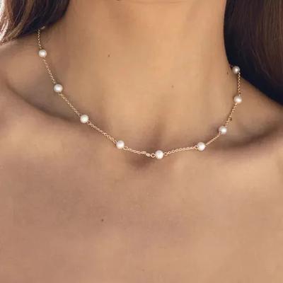 Pearl Necklace Clavicle Chain