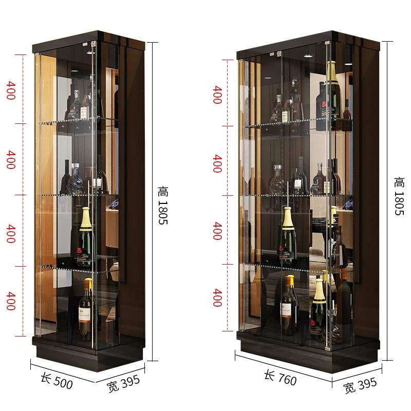 Liquor Wall Wine Cabinets Display Glass Modern Home Wine Cabinets Living Room Storage Meuble Vin European Furniture QF50JG
