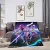 Blanket KPop Warm Soft Demon Plush Blanket for Sofa Living Room Office Bedroom Travel Hunters Gift Flannel