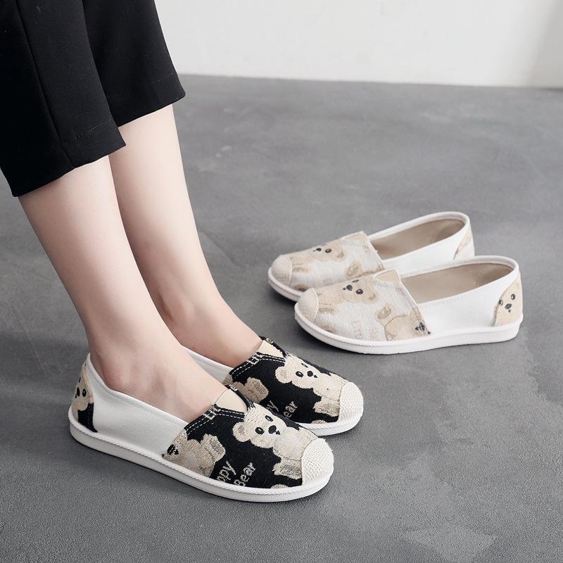 Women's Spring/Autumn Comfortable Canvas Flats: Casual, Versatile, Non-Slip, Soft Sole Shoes