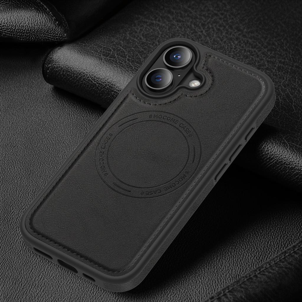 For iPhone 17 Case Compatible with MagSafe Leather Back Phone Cover