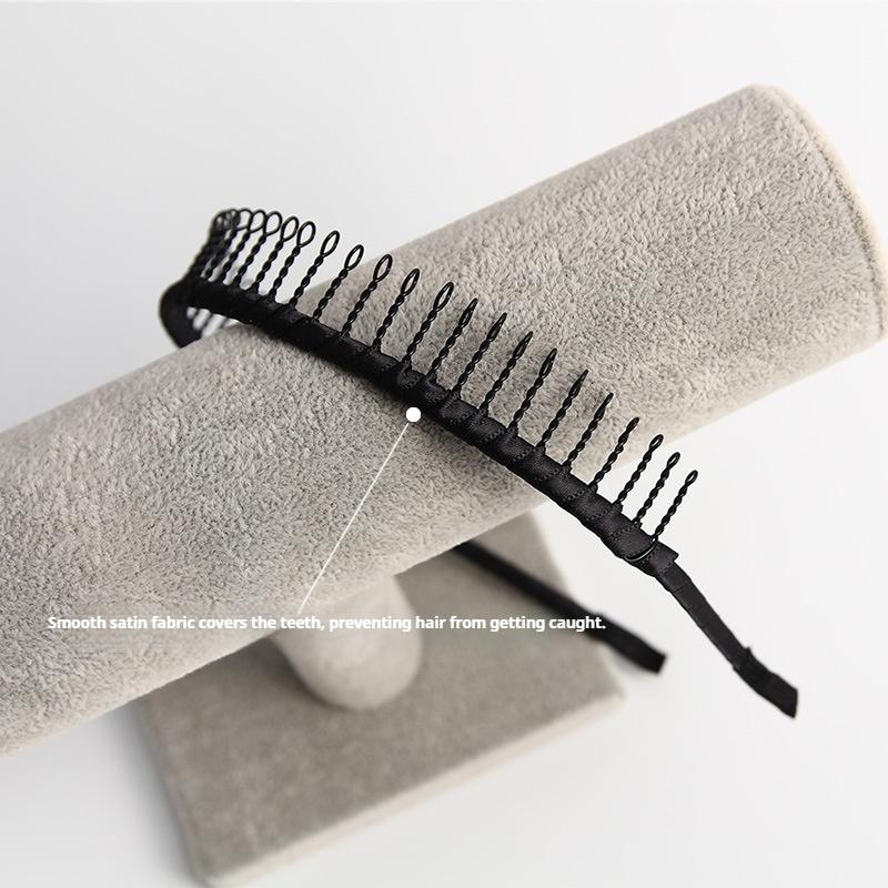 Korean Long-toothed Non-slip Headband with Comb Headdress Simple Headband with Teeth Hairpin Makeup Face Wash Headband