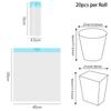 1/5 Rolls Disposable Dustbin Bag Household Large Capacity Trash Bag Kitchen Bathroom Portable Cleaning Big Plastic Bag