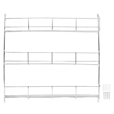 Wall Mounted Seasoning Rack Iron Seasoning Jar Organizer Wall Mounted Storage Shelf for Kitchen Cabinet Pantry Door