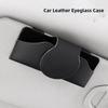 PU Leather Car Glasses Case Anti-Scratch Sun Visor Storage Box Car Sunglasses Holder  Vehicle