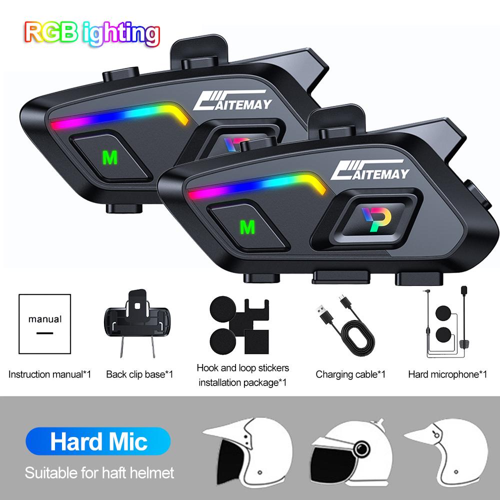 P20 Motorcycle Intercom Helmet Headset 300M Wireless Intercomunicador Moto Walkie Talkie 1000mAh With Ambient Light