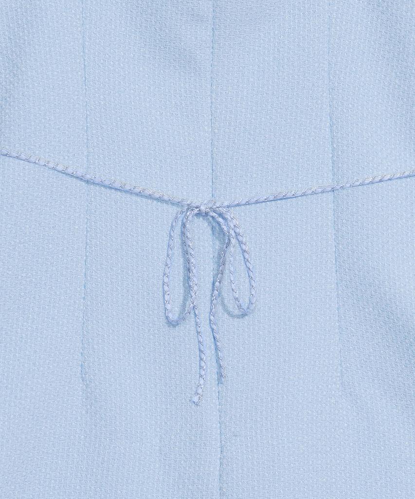 High School Disco Tweed Ribbon Mini Dress_Sky Blue