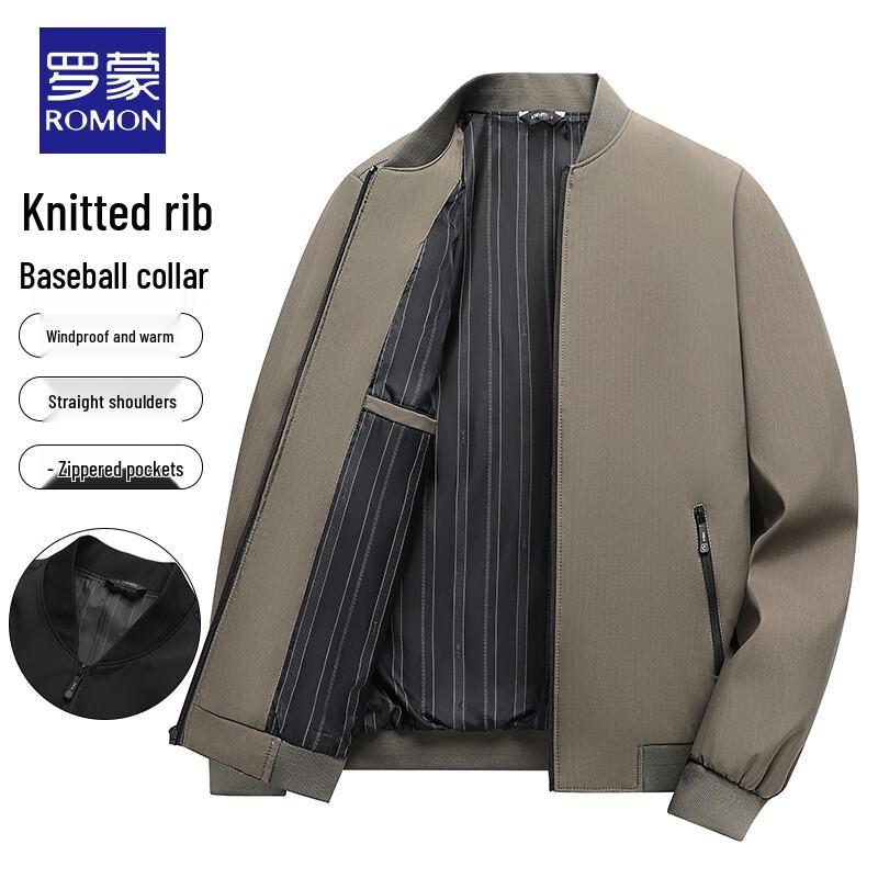 

Romon Men s Baseball Collar Jacket 2XL