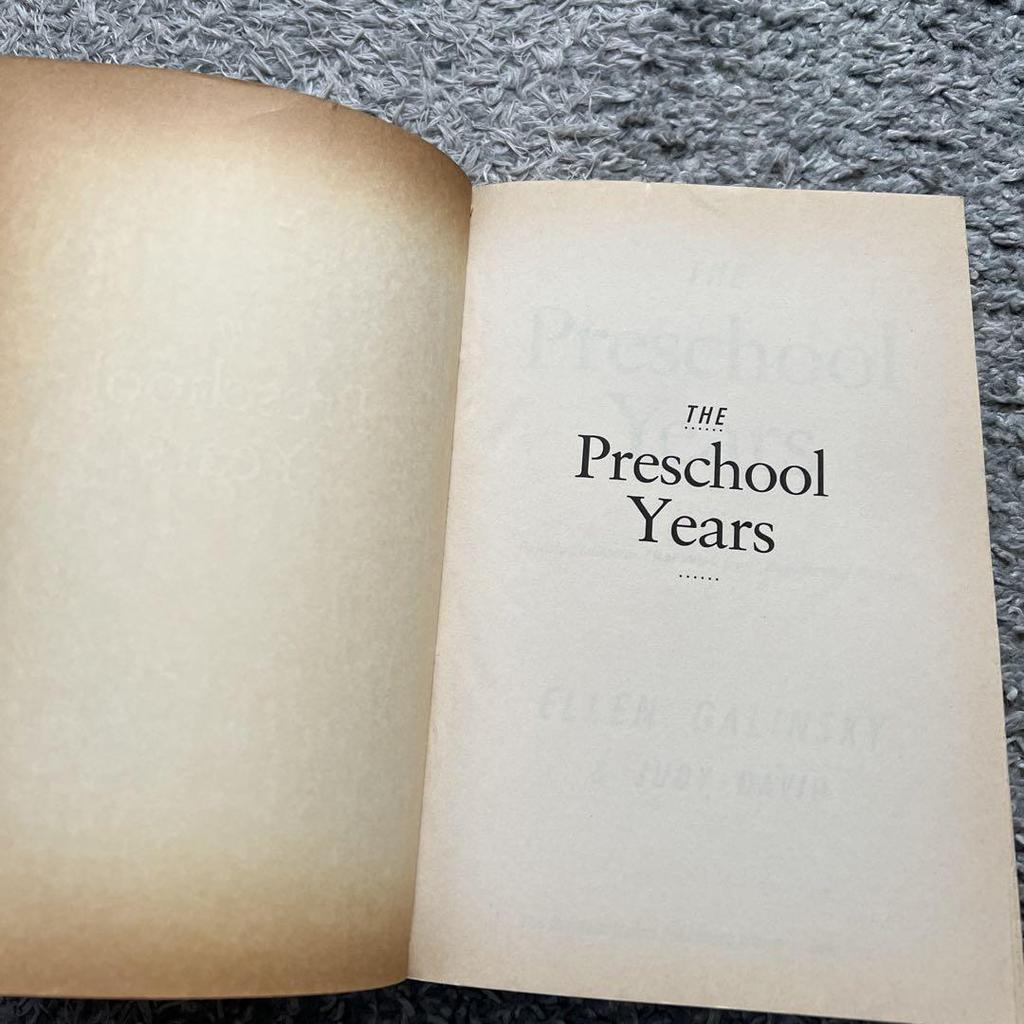 [USED] THE PRESCHOOL YEARS English Book