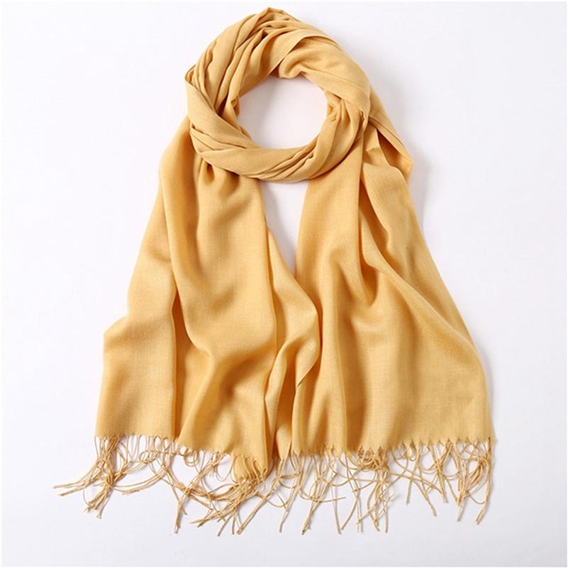 Elegant Headband Shawls Pure Color Scarf Wraps Skin-friendly Lady High Quality Accessories Solid Shawls Warm Headscarf