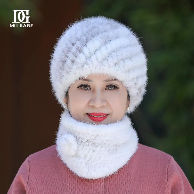 Mink Hat Winter Mink Hair, Mink Hat for Warm Grandma, Middle Aged and Old Lady, Mother's Hat